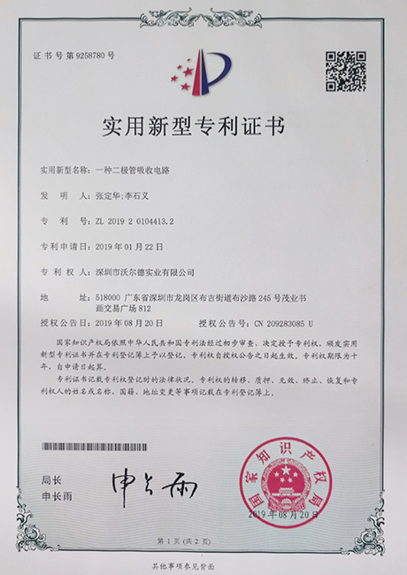 Patent Certificate